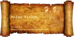 Holop Vivien névjegykártya